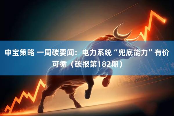 申宝策略 一周碳要闻：电力系统“兜底能力”有价可循（碳报第182期）